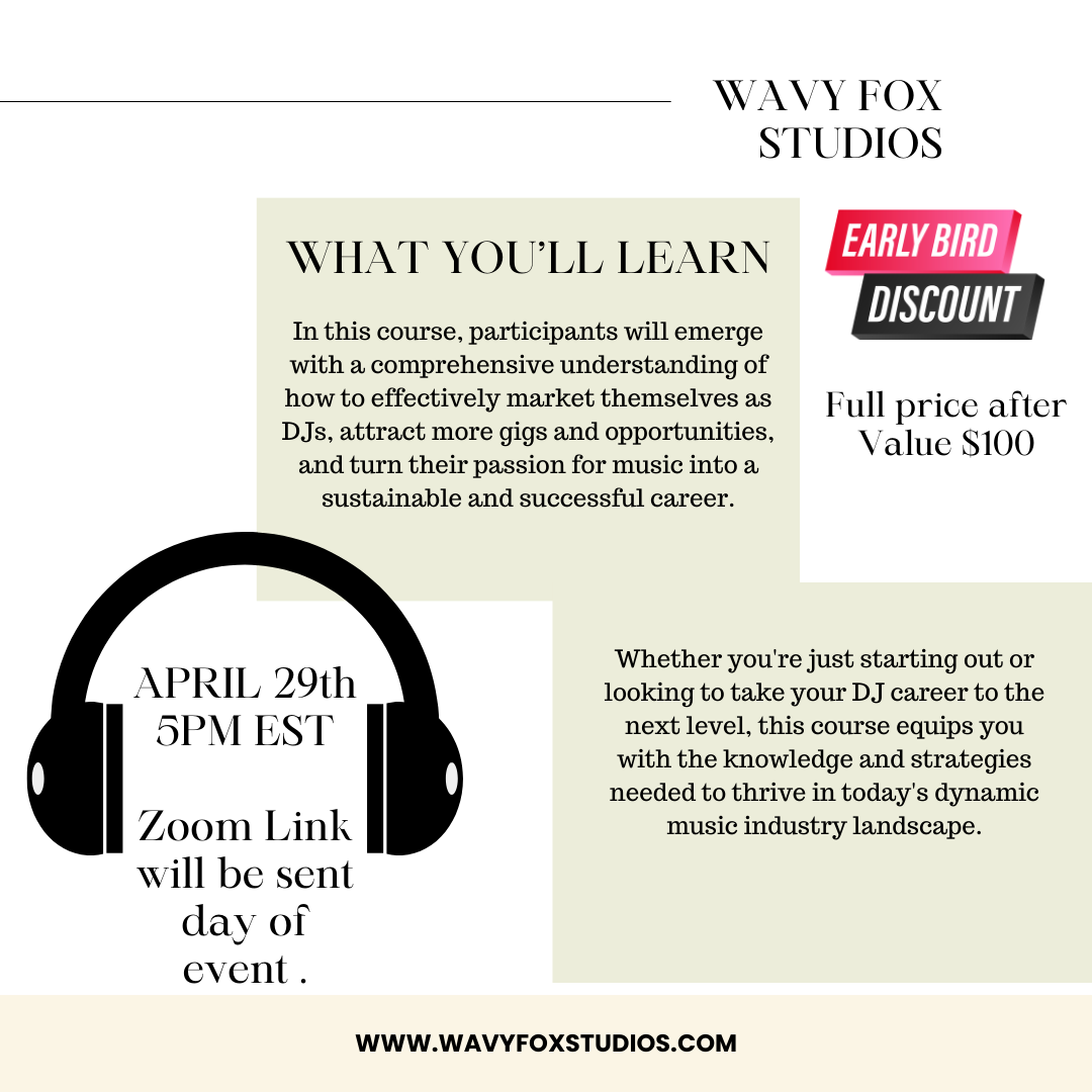 The Ultimate DJ Marketing LIVE Zoom Course April 29th